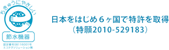 日本をはじめ6カ国で特許を取得